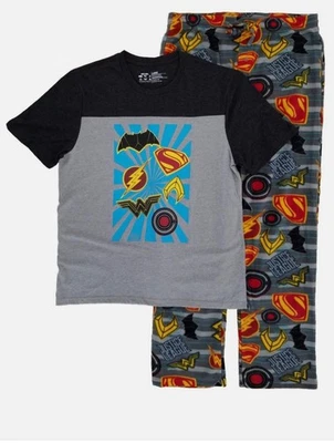 Conjunto de pijama XXL Justice League DC Comics para hombre 2 piezas camiseta y pantalones polar ropa para dormir Foto 1 de 4