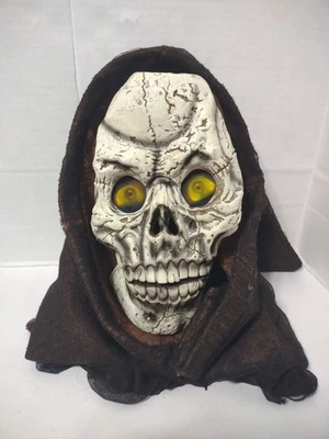 Skeleton Face Hoodie Mask with Hologram Eyes, Adult One Size Fits Most (Seasons) - Image 1 of 4