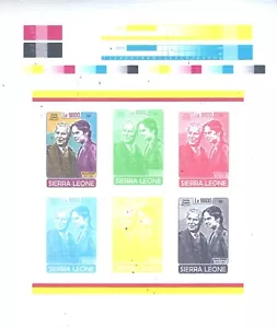 Charlie Chaplin with Wife Oona O Neil Cinema Movie Comic Actor Imperf Proof MNH - Picture 1 of 1