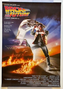 Michael J. Fox Autographed Back to Future Movie Poster 27x40 Beckett BAS COA a - Picture 1 of 3