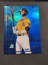 2022 Bowman Heritage Max Muncy A's Blue Refractor SP #'d /99