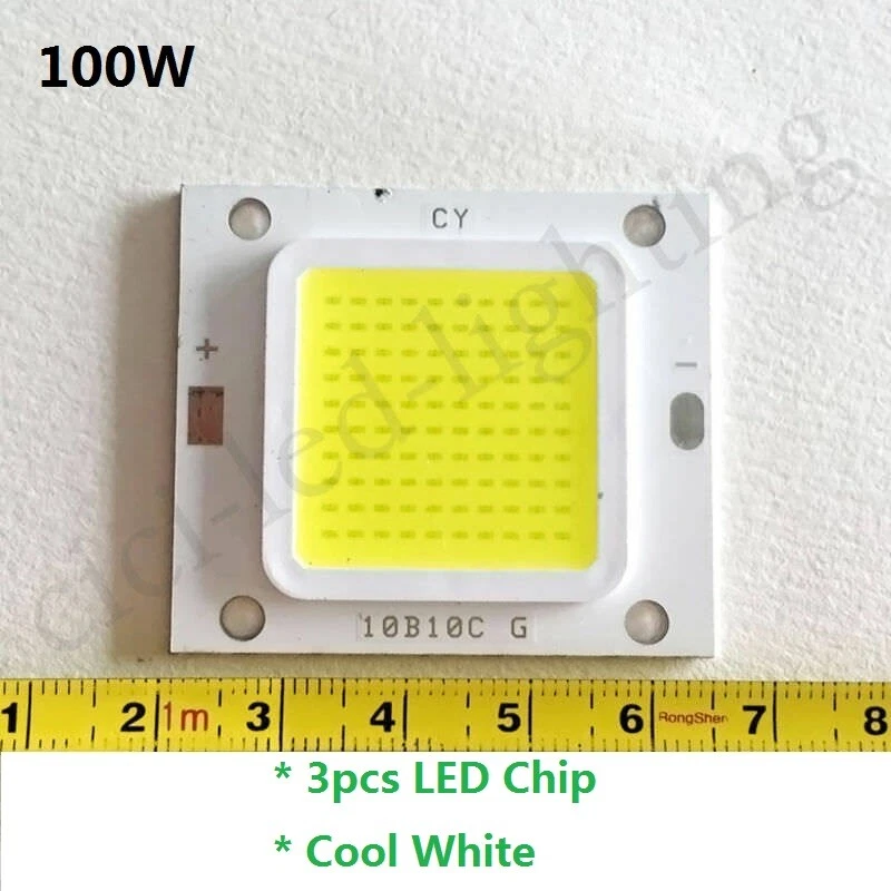3pcs LED COB Chip 100W Cool White DC 28-36V SMD For Flood Light Bulb - Image 1 of 1