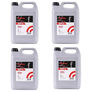 Brake Fluid DOT4 5L 5 Litres Tank 1500 Viscosity at -40C Degrees BREMBO x4 - Picture 1 of 9