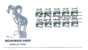 1949a Bighorn Sheep booklet pane of 10 Bazaar FDC - Picture 1 of 1