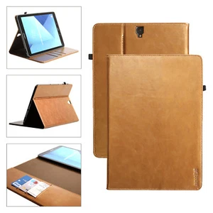 Premium Leder Schutzhülle Samsung Galaxy Tab S3 - 9,7" Tablet Tasche Hülle Cover - Picture 1 of 12