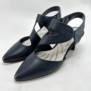 Easy Street Venue 31-5470 Pump Heel Black Women's Size 5 M Side Zipper - Picture 1 of 10