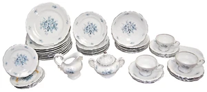 Johann Haviland Blue Bouquet Platinum Pattern Dishes 37 Pieces Vintage L2863 - Picture 1 of 20