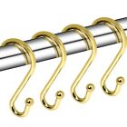 Gold Shower Curtain Hooks Rust Proof, 12pcs Decorative Shower Curtain Rings, ...