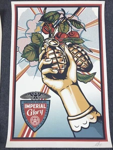 SHEPARD FAIREY SIGNIERT IMPERIAL GLORY DRUCK SIEBDRUCK POSTER POP AKTIVIST KUNST - Bild 1 von 6