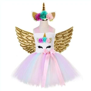 Princess Baby Unicorn Dressing Up Outfit For Girls Tutu Skirt Party Kids Clothes - Picture 1 of 6