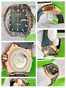 Montre automatique Diablo Invicta S1 Rally or rose 44788 SS boîtier bracelet silicone WR - Photo 1/21
