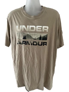 Under Armour Stacked Logo Fill Tan S/S Crew Neck Tee 1361903-299 Size 2XL,XXL - Picture 1 of 3