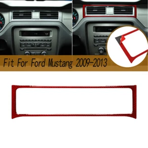 Red Carbon Fiber Car Center Console Air Vent Cover Trim For Ford Mustang 2009-13 - Bild 1 von 8