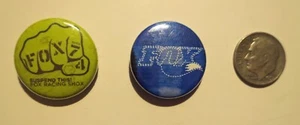 Two (2) FOX Racing Shox pinbacks - Picture 1 of 2