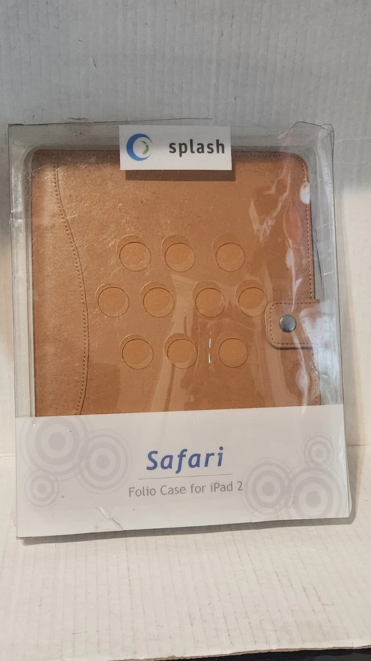 Funda tipo folio de cuero marrón Splash Safari para iPad 2. Nuevo.   Foto 1 de 4