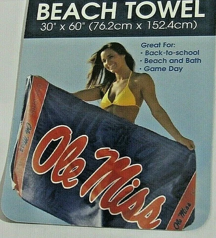 NCAA Ole Miss Rebels Beach Towel Horizontal Logo Center 30" by 60" by WinCraft Cover