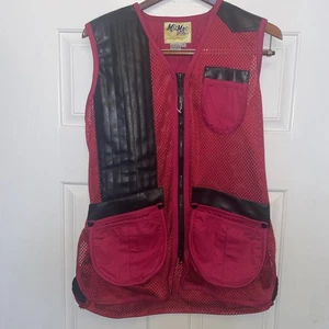 MizMac Designs Womens Mesh Shooting Vest Size M magenta pink Pockets Trap Clays - Picture 1 of 9