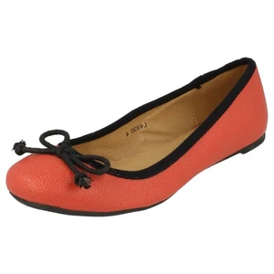Anne Michelle Ladies Flat Ballerina Lace Bow Tie Shoe - Picture 1 of 19