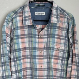 Camisa Tommy Bahama XXL Coastline Cord manga larga a cuadros multicolor para hombre - Imagen 1 de 10