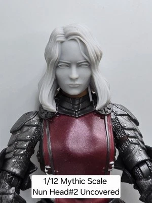 3D-печатная женская голова монахини No2 мифические легионы масштаб 1:12 2,0 - Изображение 1 из 2