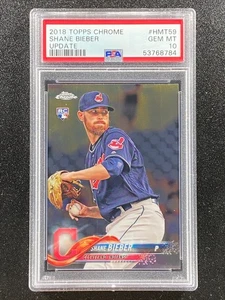 2018 Topps Chrome Update Shane Bieber RC PSA 10 Cleveland Guardians - Picture 1 of 1