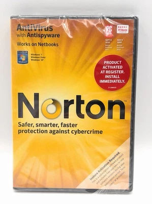 Norton Antivirus 2010 Antispyware CD Windows 7 Windows Vista Windows XP SEALED - Image 1 of 4