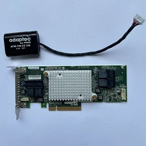 Adaptec ASR-81605ZQ 12G SAS 16-Port 1GB PCIe x8 RAID Controller + Battery - Afbeelding 1 van 4