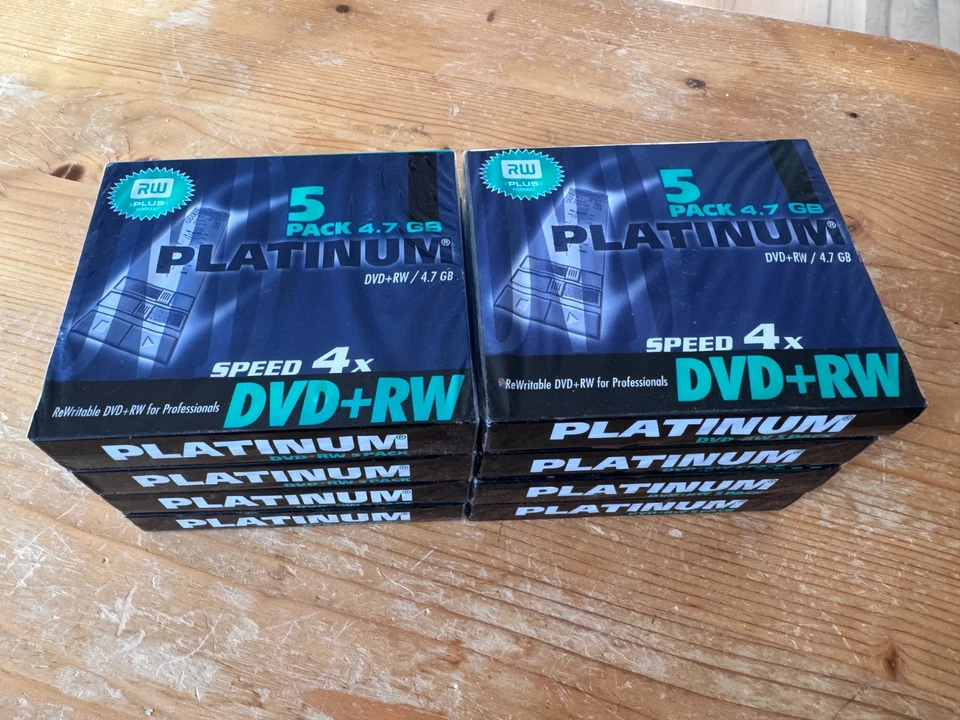 Platinum DVD-RW 4,7GB Rewritable 4x beschreibbar im Slimcase (5stk) - Bild 1 von 1
