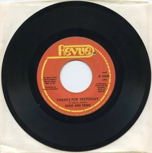 RARE _1970 Soul 45_EDDIE AND ERNIE - Thanks For Yesterday & Woman What Do You Be - Picture 1 of 4