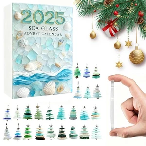 Sea Glass Christmas Tree Advent Cal endar Sea Glass Tree for Chri Gift - Picture 1 of 14