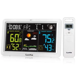 Weather Stations Wireless Indoor Outdoor Thermometer, Color Display Digital C... - Picture 1 of 5