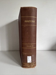 Vtg FORTUNE Magazine January - June 1937 BOUND BOOK 6 Issues Ads Art Vol XV - Picture 1 of 13