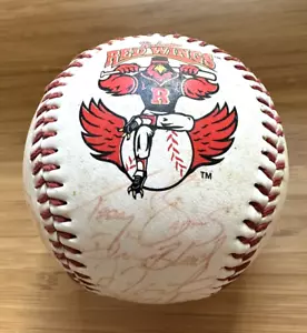 VTG 1998 ROCHESTER RED WINGS SIGNED BASEBALL BLOOD OSTEEN STULL YOUNG miLB - Picture 1 of 5