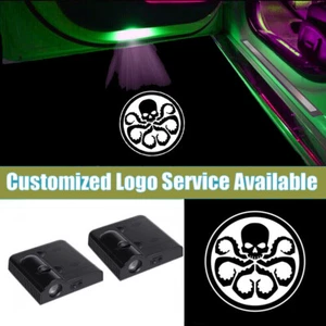 2pcs Hydra Skull Pattern LED Car Door Wireless Welcome Light Projection Laser - Picture 1 of 7
