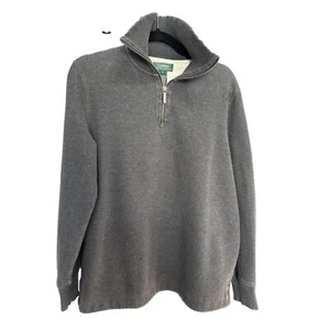 Lauren Ralph Lauren size L 1/4 zip snap vents long sleeve gray pullover - Picture 1 of 8