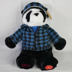 Dan Dee Panda Bear Peluche 24" Sears Roebuck & Co. Giacca Blu 10° Anniversario - Foto 1 di 12