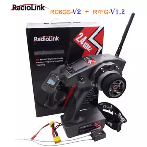 RadioLink RC6GS V2 6CH Transmitter R7FG Receiver for RC Car Crawlers Tanks Boat - Picture 1 of 12