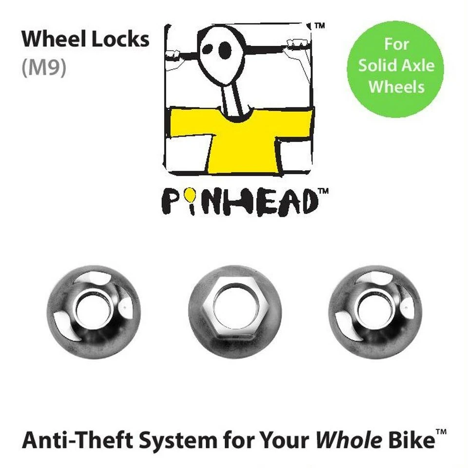 Bike Bicycle Wheel Lock Pinhead Solid Axle M9 - Image 1 of 1