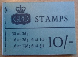X2 October 1961 Elizabeth II 10/- Stitched Booklet - Picture 1 of 11