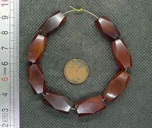 Lot Perles Agate Idar Oberstein 19ème Bijou Ancien Collier Afrique Mali Sahara - Imagen 1 de 1