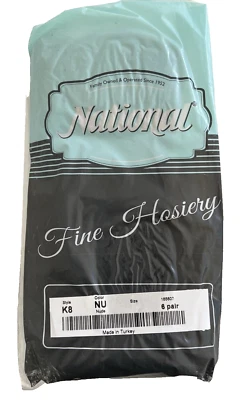 Medias finas National para mujer estilo desnudo K8 hasta la rodilla 6 pares de nailon NUEVAS Foto 1 de 4