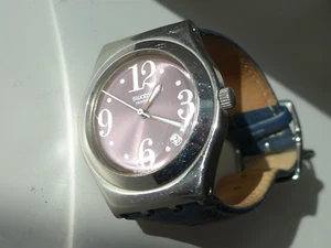 Swatch Irony Damenuhr, Datumsanzeige, Lederarmband, - Bild 1 von 9