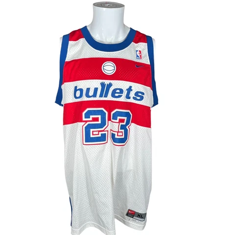 Vintage Nike Michael Jordan Washington Bullets Wizards XL Authentic Jersey Cover