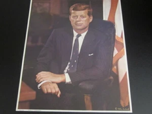 John F.Kennedy official photo- color,8 by 10 inch,new'old stock',vintage,1960's - Picture 1 of 5