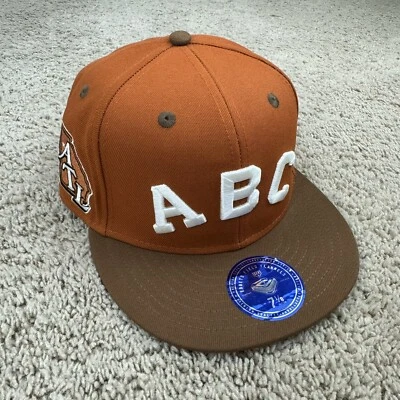 Sombrero Atlanta Negro Galletas 7 1/8 EFF NLB Bolsa de Arena ATL Parche Lateral Óxido Marrón Gorra Foto 1 de 4