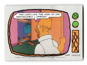 Tarjeta coleccionable 1990 Topps Los Simpson #50 Homero - Imagen 1 de 4