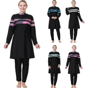 Traje de baño burkini de cubierta completa modesto talla grande para mujer ropa de playa islámica - Imagen 1 de 42