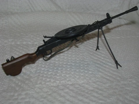 1/6 Scale WW2 Russian Army Degtyaryov DP Light Machine Gun with Pan Magazine Cover