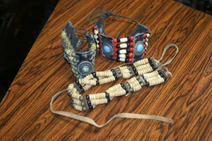 Indianerschmuck Perlenkette Armreif Westernschmuck Indianer - Imagen 1 de 5