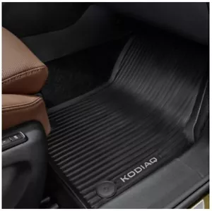 Skoda Kodiaq Rubber Mats & Tunnel 24my on (7 Seat Model) Genuine Skoda Parts - Picture 1 of 3